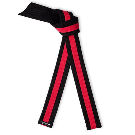 Deluxe Black Belt Red Stripe