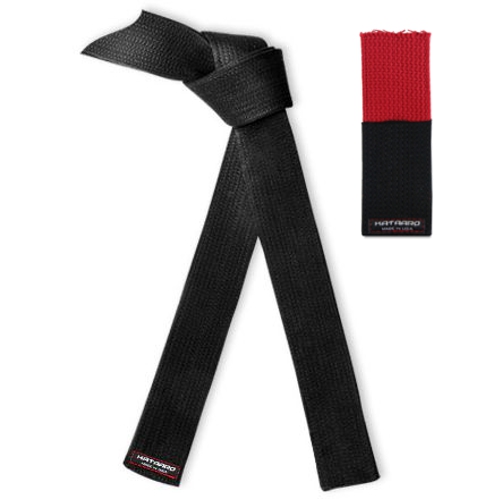 Embroidered Red Core Black Belt