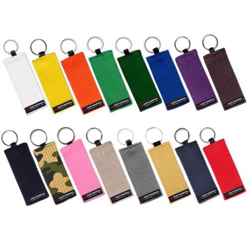 Embroidered Martial Arts Rank Belt Key Chains