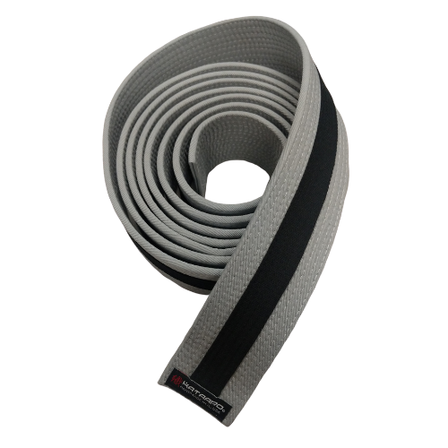 Gray Rank Belt Black Stripe