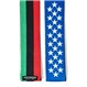 Embroidered American Pan African Flag Martial Arts Belt Ends