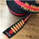 Embroidered Martial Arts Master Black Belt with Red Stripe