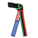 Embroidered American Pan African Flag Martial Arts Belt