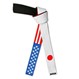 Embroidered American Japanese Flag Martial Arts Belt