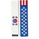 Embroidered American Korean Flag Martial Arts Belt Ends