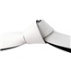 Deluxe Martial Arts WhistleKick Master Belt White Black Tied Details