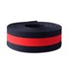 Deluxe Midnight Blue Martial Arts Belt with Red Stripe Rolled