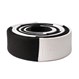 Deluxe Martial Arts Black White Panel Belt Rolled