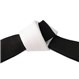 Martial Arts Master Panel Belt White with Black Ends Tied