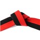 Deluxe Martial Arts Poom Belt Black Red Tied