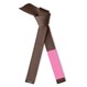 Deluxe Breast Cancer Jujitsu Brown Rank Belt Pink Sleeve