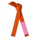 Breast Cancer Jujitsu BJJ Orange Rank Belt with Pink Sleeve