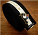 Embroidered Martial Arts Black Belt with White Stripe Pirates Penguins