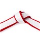 Deluxe Martial Arts Master White Belt Red Border Tied