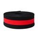 Deluxe Martial Arts Black Belt with Red Stripe Rolled