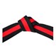 Deluxe Martial Arts Black Belt with Red Stripe Tied