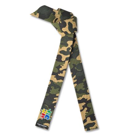 Embroidered Autism Awareness Martial Arts Rank Belt Camouflage