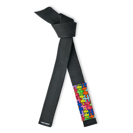 Autism Awareness Jujitsu BJJ Black Belt Puzzle