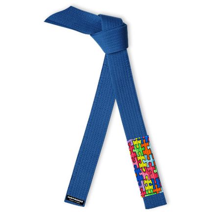 Autism Awareness Jujitsu BJJ Blue Belt Puzzle