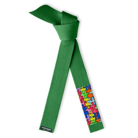 Autism Awareness Jujitsu BJJ Green Belt Puzzle Sleeve