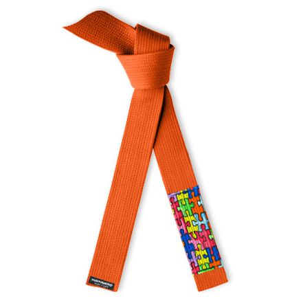 Autism Awareness Jujitsu BJJ Orange Belt Puzzle Sleeve