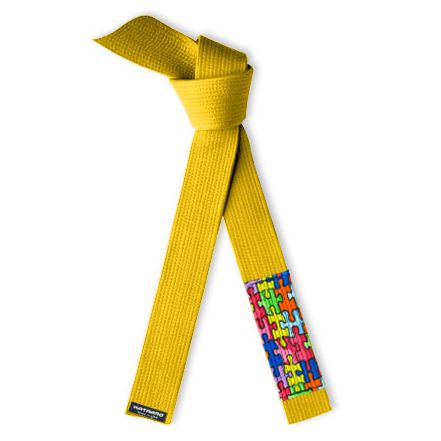 Autism Awareness Jujitsu BJJ Yellow Belt Puzzle Sleeve