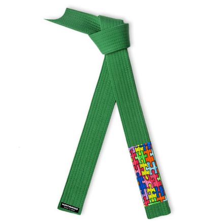 Autism Awareness Jujitsu BJJ Green Belt Puzzle
