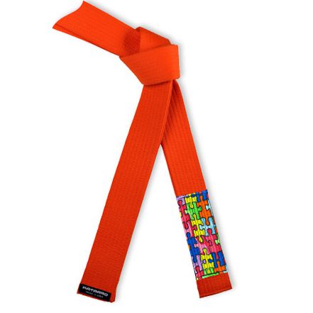 Autism Awareness Jujitsu BJJ Orange Belt Puzzle