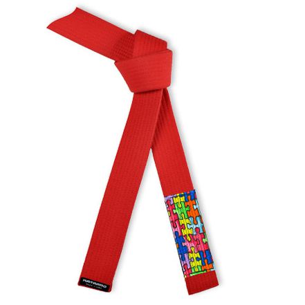 Autism Awareness Jujitsu BJJ Red Belt Puzzle