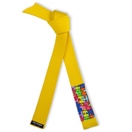 Autism Awareness Jujitsu BJJ Yellow Belt Puzzle