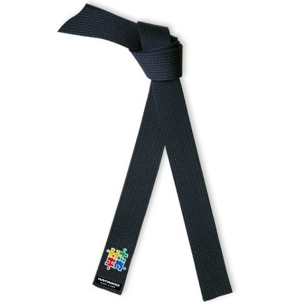 Embroidered Autism Awareness Martial Arts Rank Belt Midnight Blue