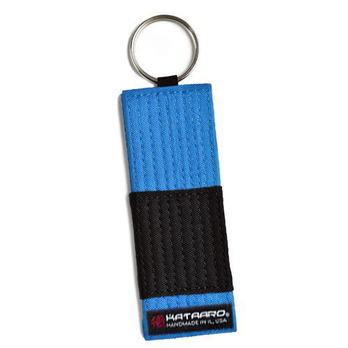 BJJ Jujitsu Rank Belt Key Chain - Light Blue
