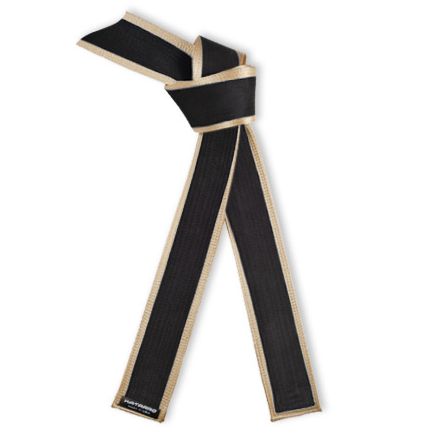 Deluxe Master Black Belt with Gold Satin Border