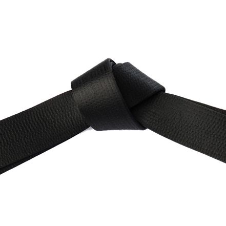 Lean Six Sigma Martial Arts Satin Black Belt Tied