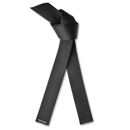 Six Sigma Satin Black Karate Belt