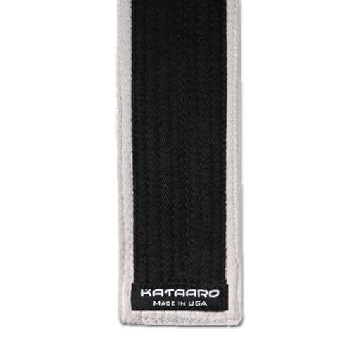 Deluxe Master Black Belt Silver Satin Border End