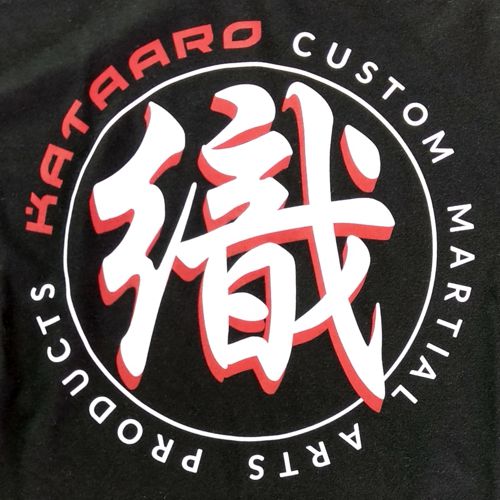 Close-Up of Shadow Seal Design on Kataaro Black Tee Shirt