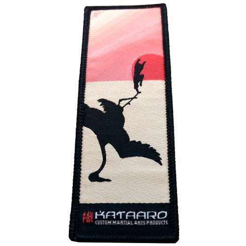 Brushed Cotton Warrior Black Belt - Crane Patch