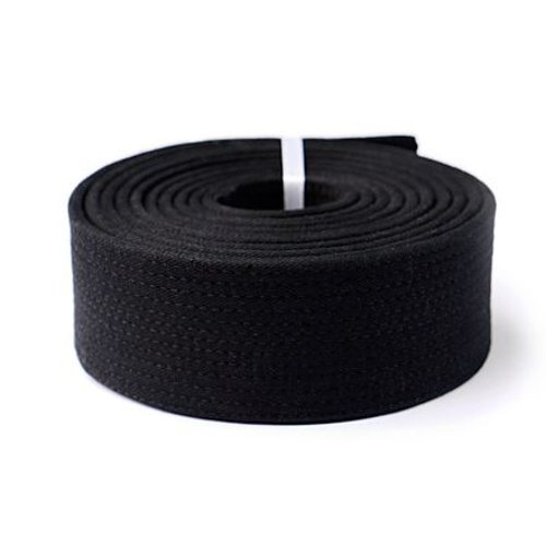 Brushed Cotton Martial Arts Black Belt USA Rolled