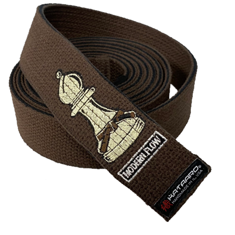 Progressive Grappling Weave Jujitsu Brown Belt with Front-Only Modern Flow Embroidery (Clearance Item)