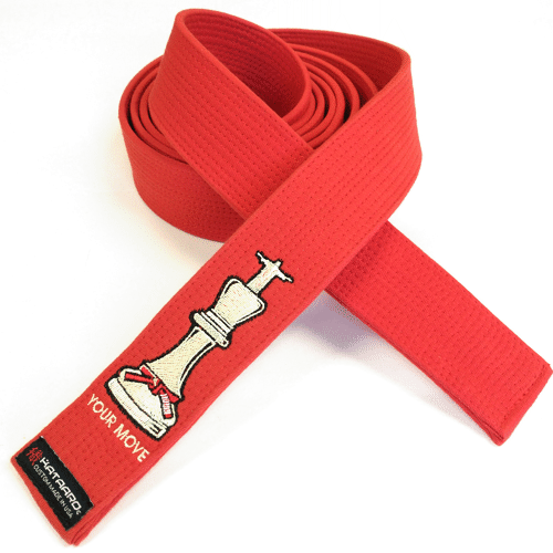 Embroidered Red Your Move Deluxe Rank Belt (Clearance Item)