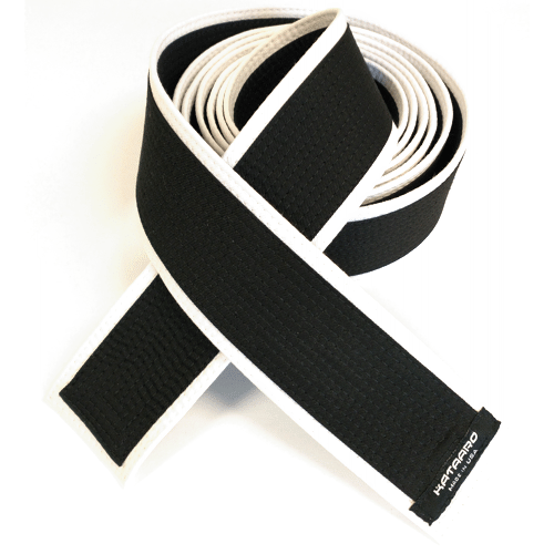 Black Deluxe Belt with White Border (Clearance Item)