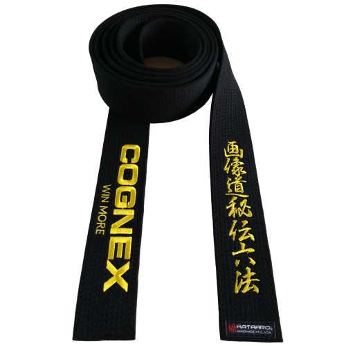Embroidered Martial Arts Black Belt COGNEX Win More