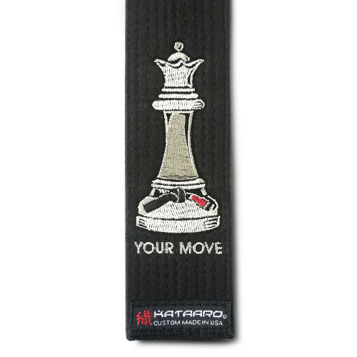Embroidered Chess Piece Jujitsu BJJ Black Belt Queen - Your Move