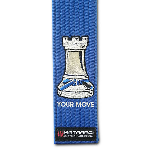 Embroidered Chess Piece Jujitsu BJJ Blue Belt Rook - Your Move
