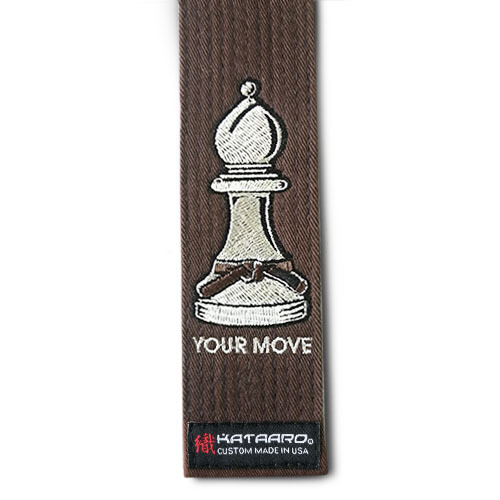 Embroidered Chess Piece Jujitsu BJJ Brown Belt Bishop - Your Move