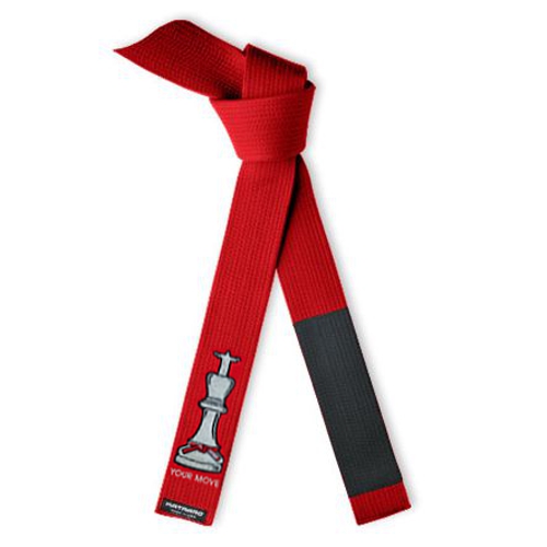Embroidered Martial Arts Chess Piece Jujitsu BJJ Red Belt King - Your Move