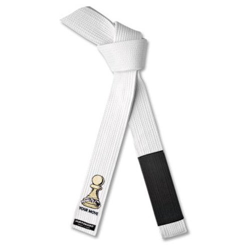 Embroidered Martial Arts Chess Piece Jujitsu BJJ White Belt Pawn - Your Move