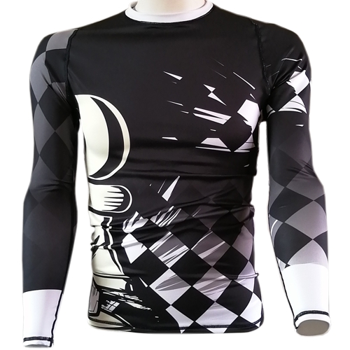 Chess Pawn BJJ Rash Guard - white belt