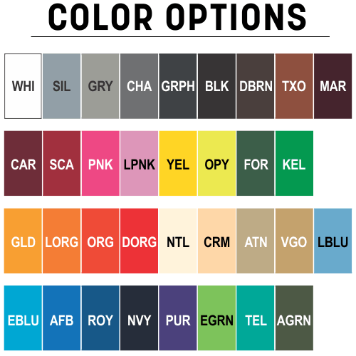 Custom Face Mask Color Options